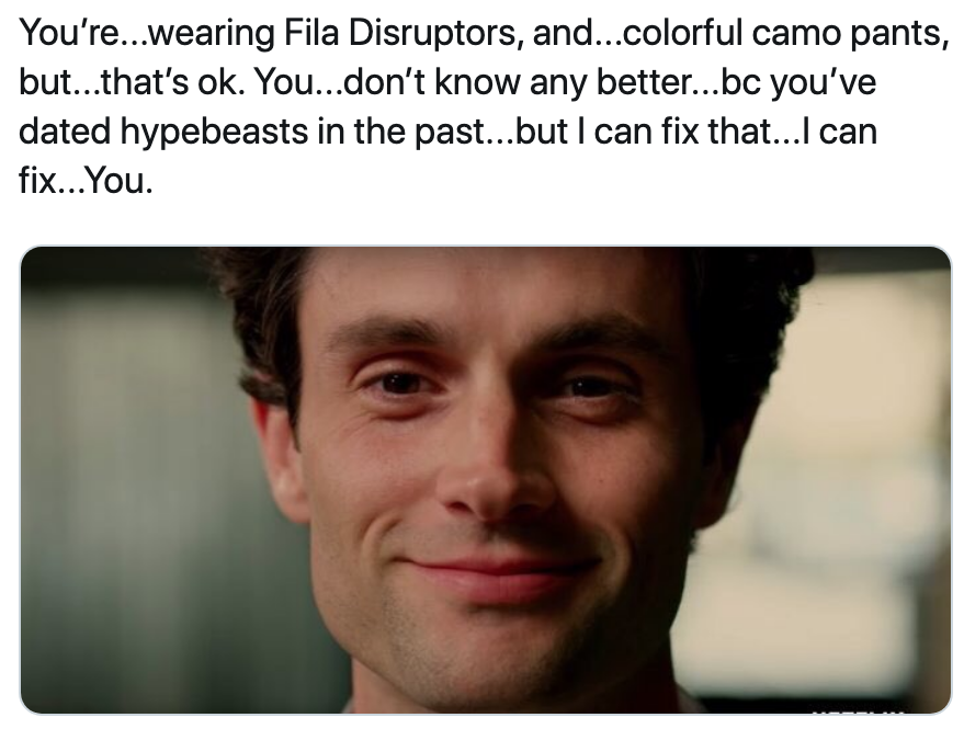 Complex's tweet photo. 🎬 @YouNetflix got renewed for a third season and people are meme'ing away: https://t.co/lhw5EKYgZS https://t.co/PTjJRMHGJI