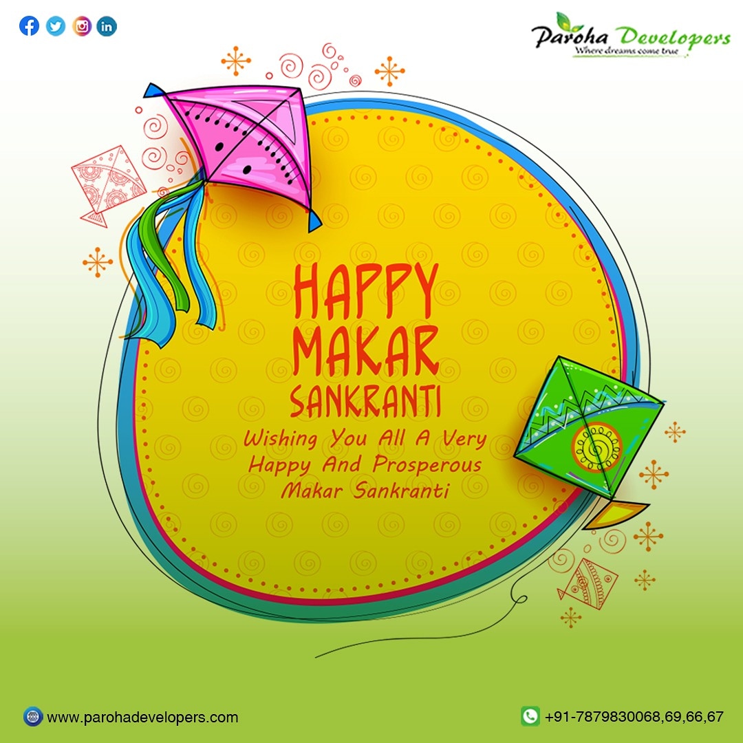 ParohaD's tweet image. With Great Devotion, Fervor And Gaiety,
With Rays Of Joy And Hope. Wish You And Your family
Happy Makar Sankranti #ParohaDevelopers Heartiest wishes to you and your family on the auspicious occasion of #makarsankranti2020