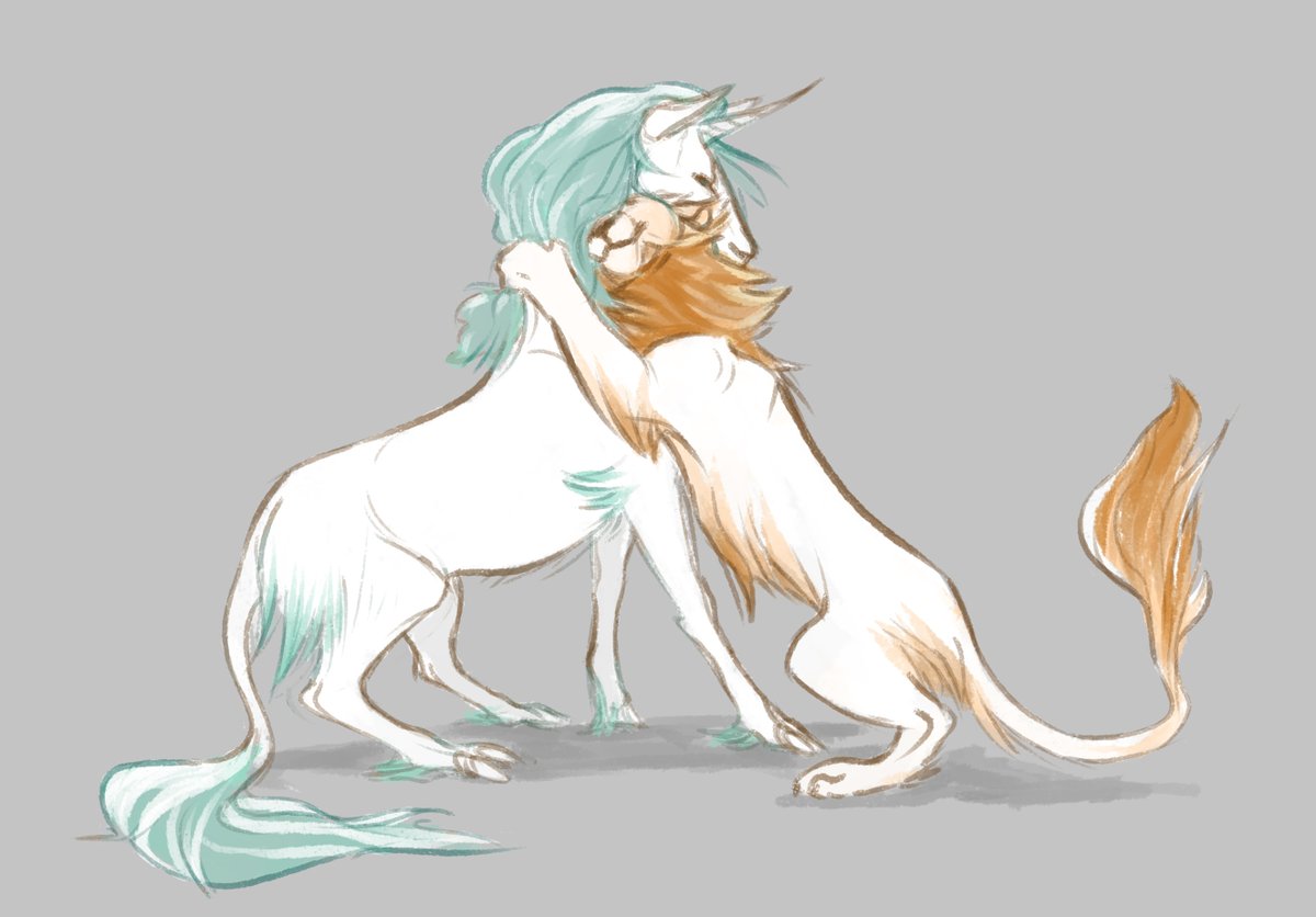 steamwhistler2's tweet photo. I'm having Unicorn Riku/Lion Sora feelings again so take these old sketches https://t.co/tbbcesHpv4