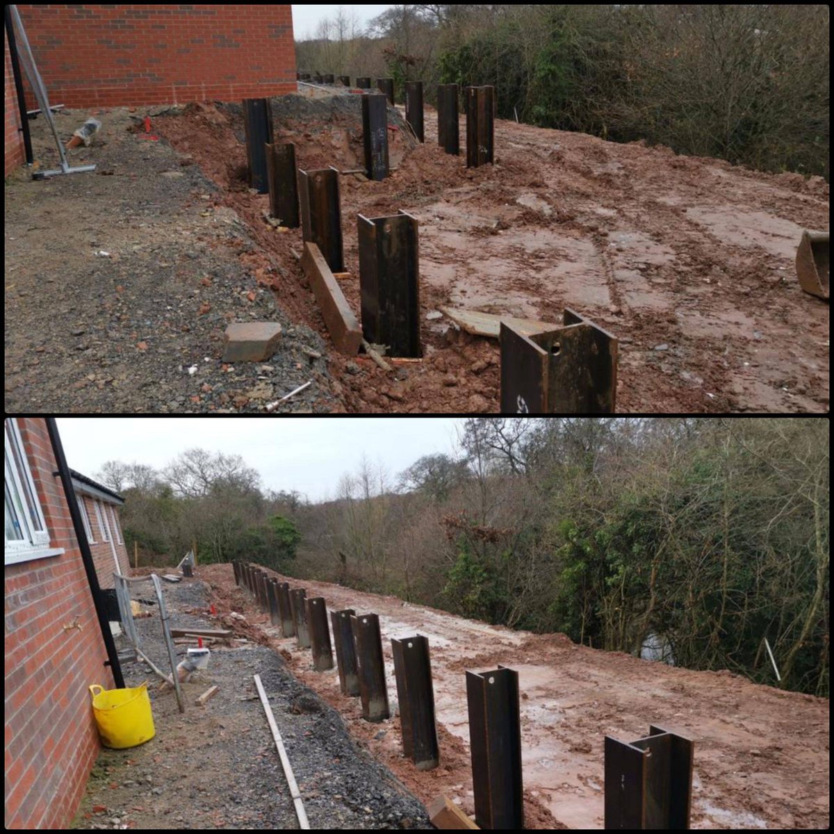 DWM_Civils's tweet photo. Great progress by the lads down in Crewe for Bellway Homes. All posts installed and ready for infill planks to be placed. #deliveryingprojects #teameffort https://t.co/BVnHnmfUAy