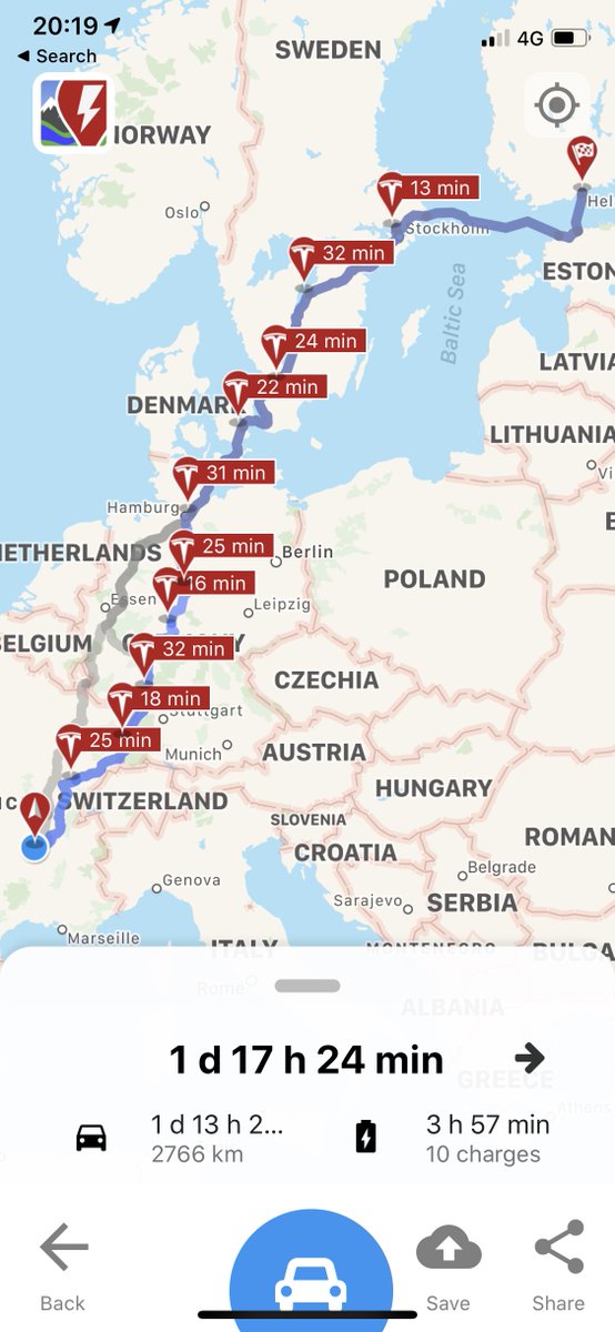 My planned roadtrip to <a href="/euruko/">Euruko</a> this summer! Who wants to share a ride? 🤓🚙