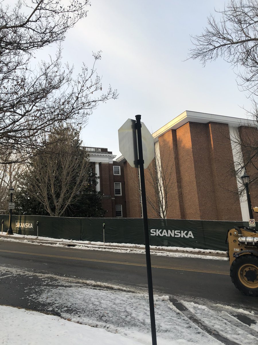 uvamainlibrary's tweet photo. Fencing is going up! Make sure to review access to the library during construction @UVAFM @UVaLibrary https://t.co/lfOmSNZdE7