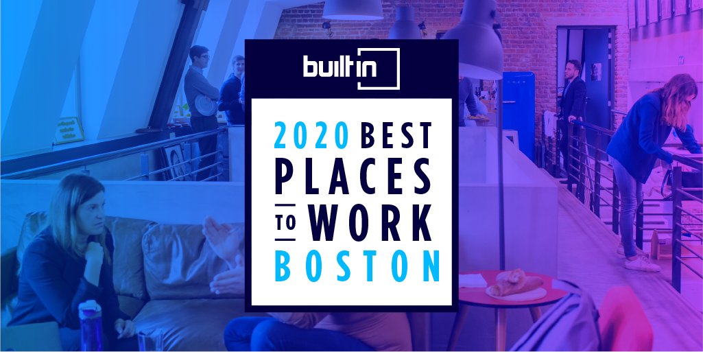 Fairmarkit's tweet photo. We are honored to be named one of the 2020 Best Places to Work in Boston! Thank you @BuiltInBOS! Check out the full list of tech companies here: https://t.co/LSO7cuvyLq https://t.co/Gt7kbQK7HY