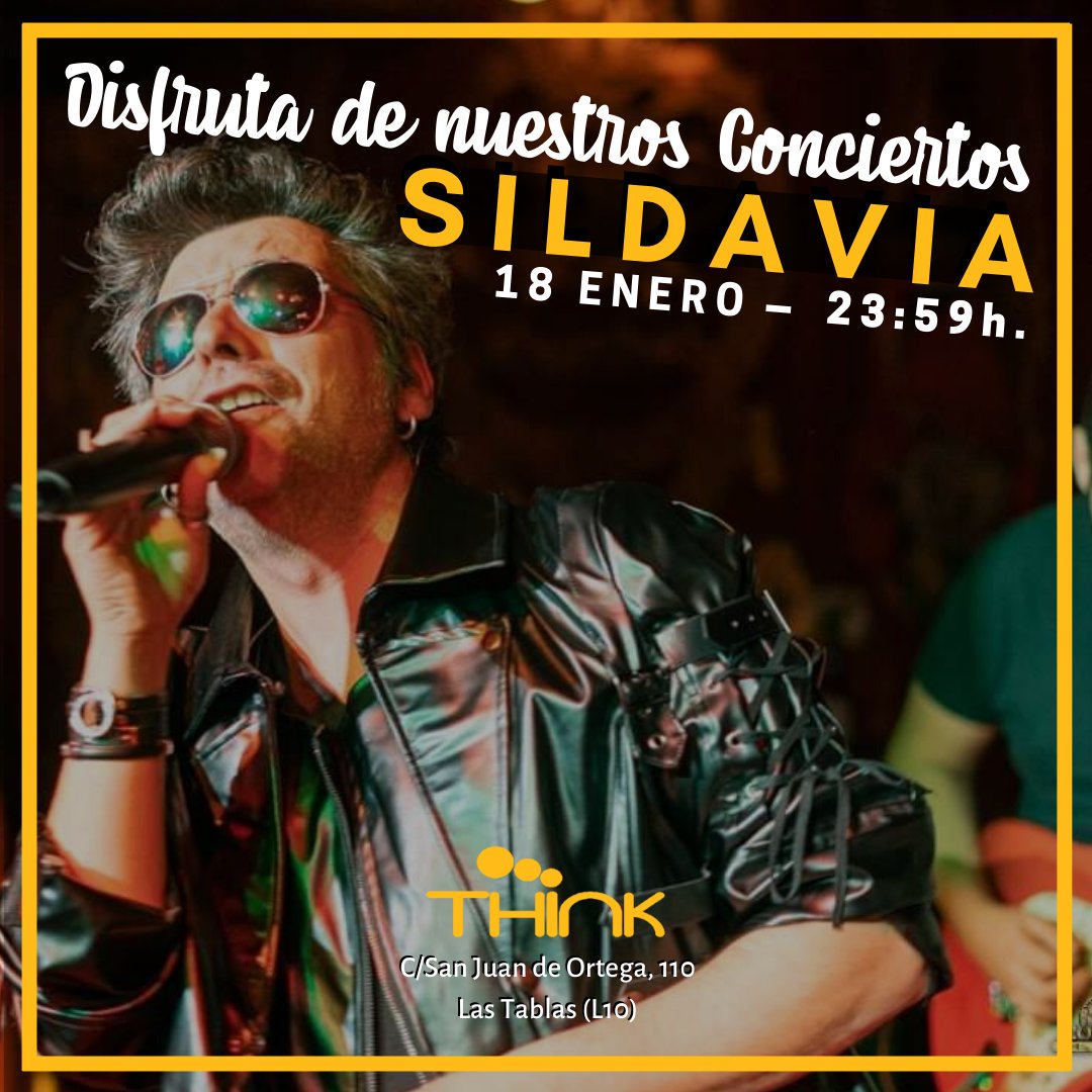 thinkmadridbar's tweet photo. Este sábado promete 💥 Disfruta del concierto en directo que nos ofrece un grupo como SILDAVIA. 🎤 Capaces de hacernos revivir miles de momentos junto a canciones que todo el mundo sabe.🎉

🚈Las Tablas (L10)
⏰18 de Enero a las 23:59h.

#think #conciertos #sildavia https://t.co/fOyyGjmhWb