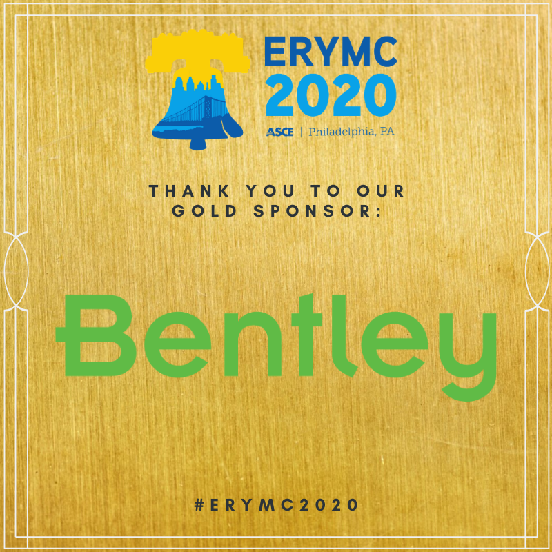 erymc2020's tweet photo. We are proud to recognize @BentleySystems as a Gold Sponsor for the 2020 
@ASCETweets Eastern Regional Younger Member Council!

Registration is still available at the late rate of $295.

#ASCE #ASCEMadeMe #ERYMC2020 #MRLCPhilly https://t.co/lc9zCprnyS