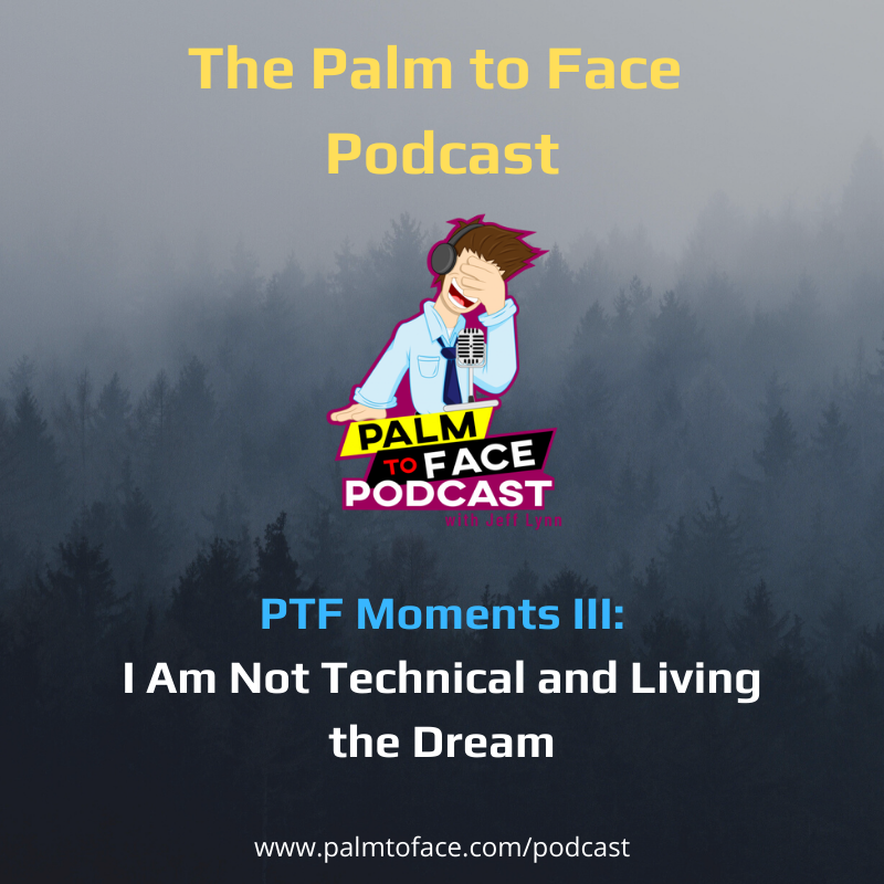 palmtomyface's tweet photo. PTF Moments III:
I Am Not Technical and Living the Dream

In this episode, I discuss the "I am not technical" excuse that should not be used in 2020.  I also discuss ridiculous sayings that people say when you ask them how they are.

https://t.co/GknAryAmZq

#podcast #spotify https://t.co/53JRDKFgeY
