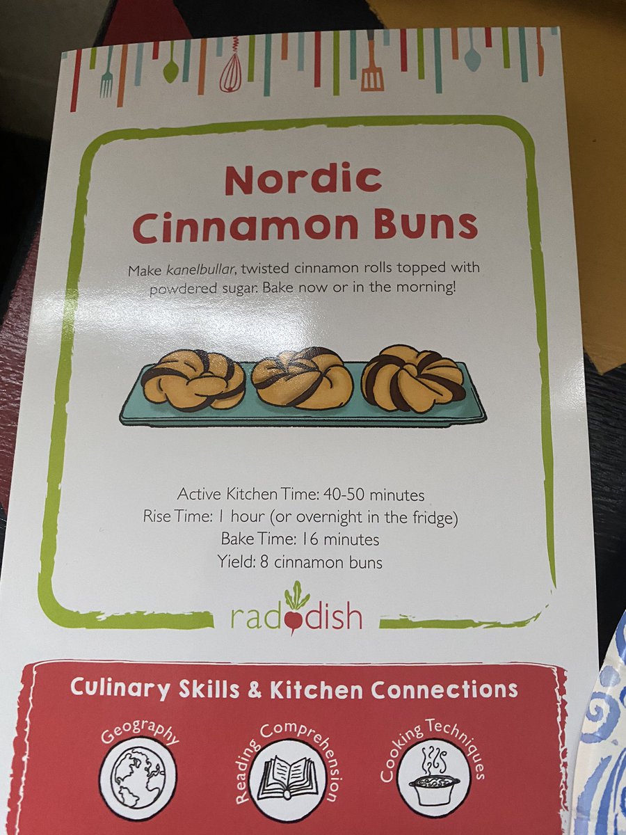 Kinder students are writing how-to books. Yesterday a teacher made cinnamon rolls for the class and they wrote a how-to make cinnamon rolls book. Today a student brought in a homemade roll for her teacher using <a href="/RaddishKids/">Raddish Kids</a> recipe. #unitsofstudy #love #realworldlearning