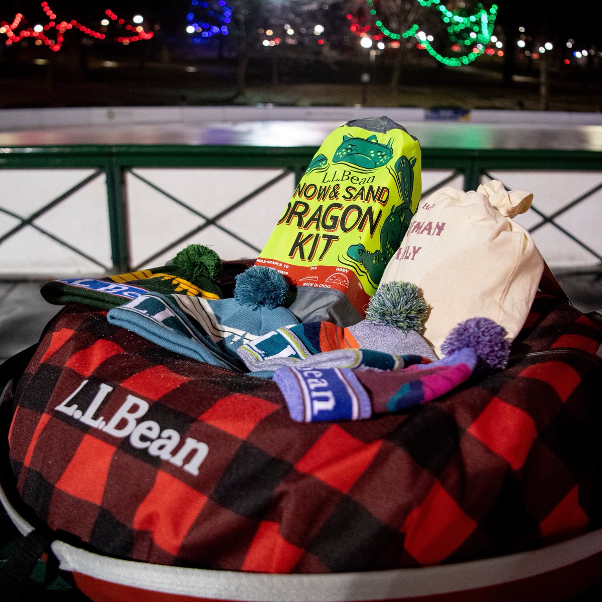 Wally97's tweet photo. ICYMI: @TessieTGM &amp; I had the best time skating with our friends at the Frog Pond last night! Thanks for a great event and sweet giveaway @LLBean! ⛸❄️ #BeanOutsider https://t.co/JutcdUtvt5