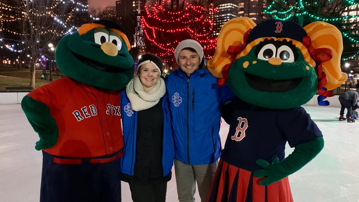 Wally97's tweet photo. ICYMI: @TessieTGM &amp; I had the best time skating with our friends at the Frog Pond last night! Thanks for a great event and sweet giveaway @LLBean! ⛸❄️ #BeanOutsider https://t.co/JutcdUtvt5
