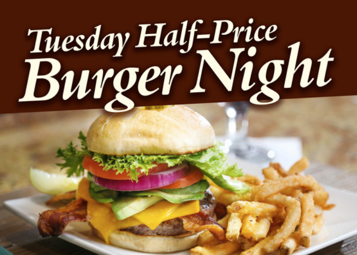 DominionClub_'s tweet photo. It's burger night! Enjoy half price burgers from 5-9pm at 6000 The Restaurant.
#burgernight https://t.co/2WkAuC3cmQ