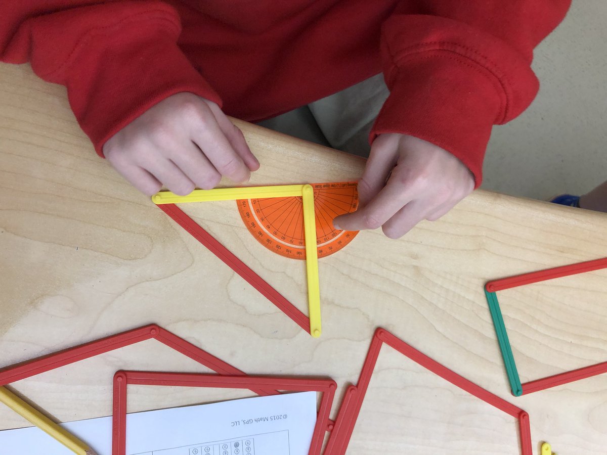 epauley804's tweet photo. Our 4th graders have been busy using AngleLegs to determine the angle relationships in polygons ❤️🐻🖤 #bloomin304 https://t.co/4Mmm2jRauT