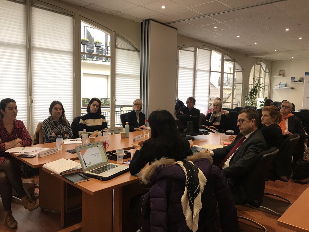 AMIF_asso's tweet photo. .@AMIF_asso, commission commune #participationcitoyenne et #finances : les élus ont abordé la question du financement participatif et du #mecenat afin de promouvoir les projets citoyens locaux et développer d’autres outils de financement #fiscalite #AidesTerritoires https://t.co/zlSP2BbTHf
