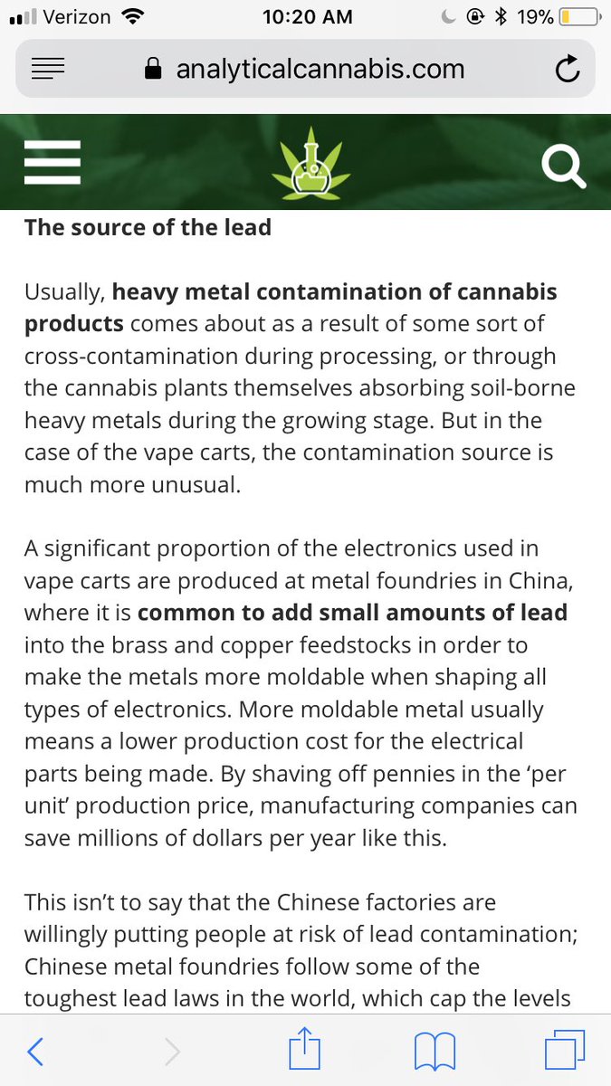 sauc_co's tweet photo. Lead in vape pods and cartridges is often the result of cheap manufacturing practices. Make sure you aren’t vaping heavy metals like #lead #leadfreevape https://t.co/GVuyRA1LC6