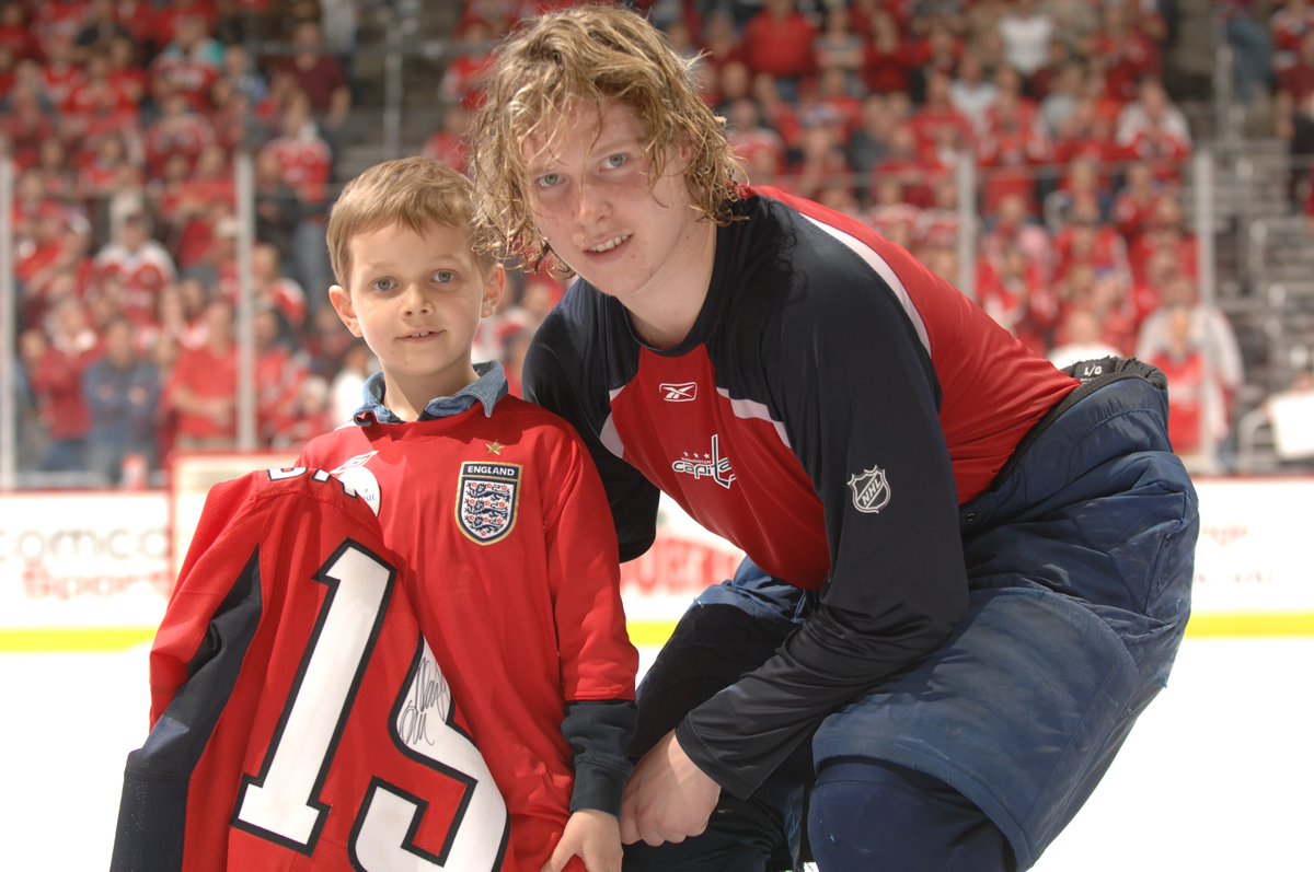 WishMidAtlantic's tweet photo. We are thrilled by the news that our good friend @backstrom19 will be back for 5 more years w/ the @Capitals! From granting wishes to special time on & off the ice, you have shined a light for countless wish kids for 13+ years. Thanks for all your support & warm hugs. #NickysBack https://t.co/4YR1DYCoZT