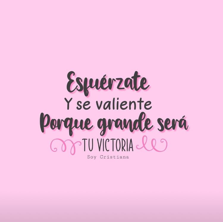 bibliainlinea's tweet photo. ESFUÉRZATE Y SE VALIENTE PORQUE GRANDE SERÁ 
TU VICTORIA. 

#2020aLaConquista #Avivamiento https://t.co/aHgKDxb4Lb