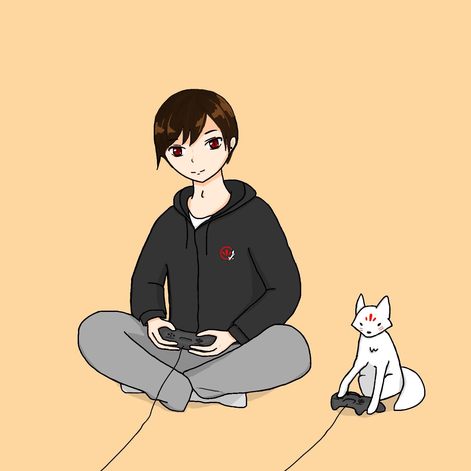かる ゲームしてるみやゆうさんとみや狐描いてみました みやゆうさんのイラストポスト T Co Gvptqgere8 Twitter