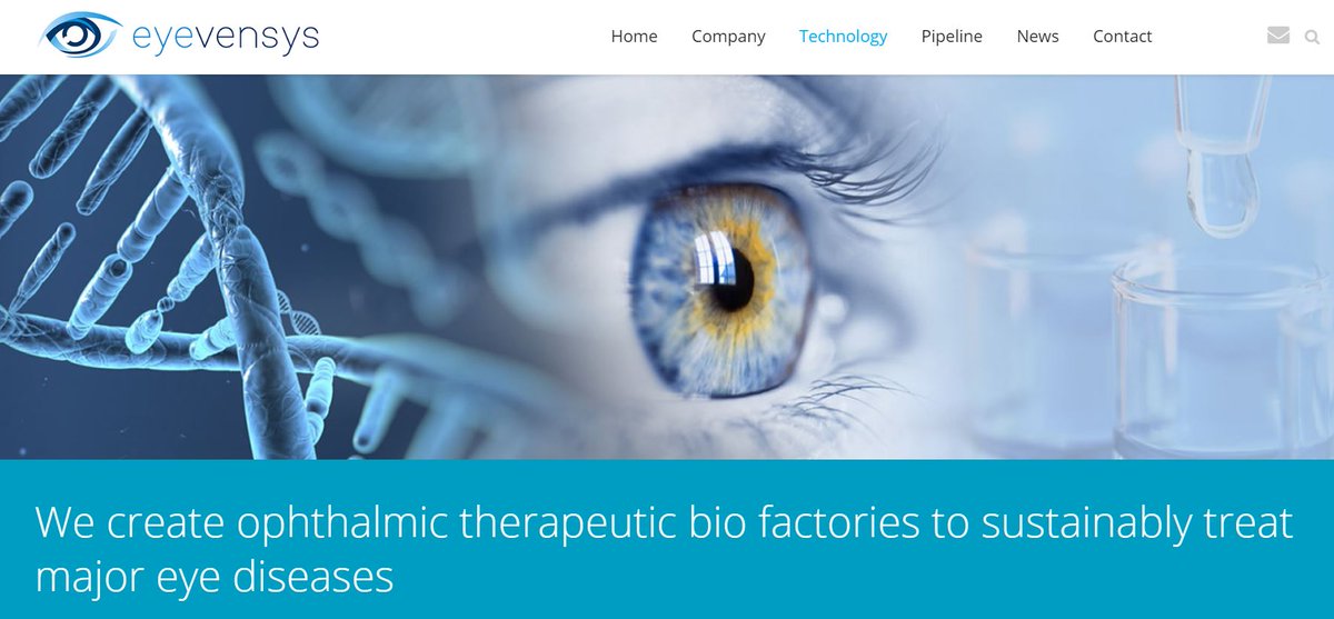 30 Millions d’Euros de levés pour #Eyevensys !
<a href="/InsermTransfert/">Inserm Transfert</a> félicite les dirigeants de la start-up spécialisée dans les protéines thérapeutiques pour les maladies oculaires.
Parmi les investisseurs <a href="/InsermTransfert/">Inserm Transfert</a>, Inserm Transfert Initiative.
eyevensys.com/news/25/115/Ey…
