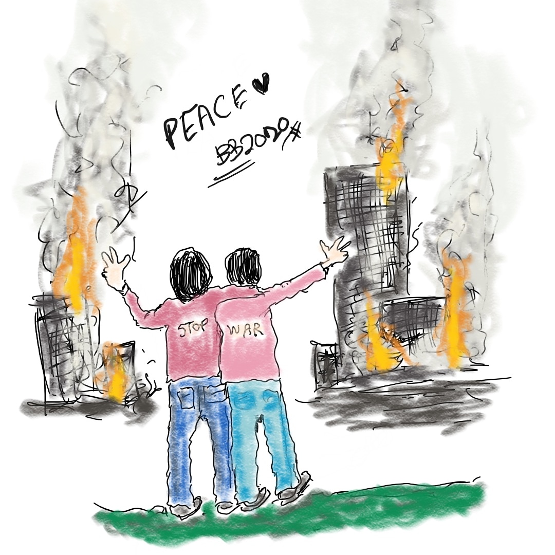 bbkatuns's tweet photo. Peace ♥️ #bbkatun #stopwar #worldpeace @twt_seni @FineArtMalaysia https://t.co/PKOqhp7J4q