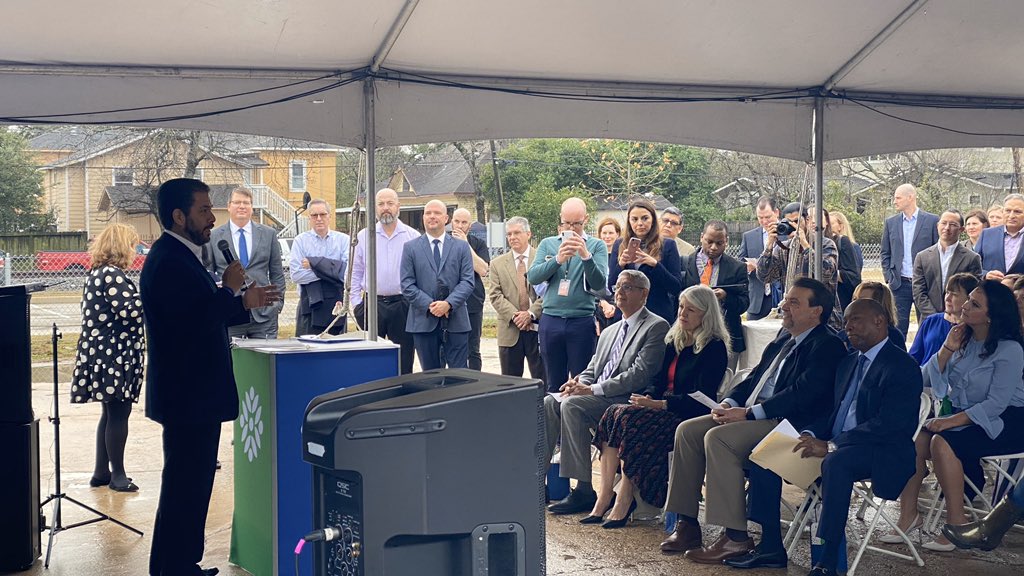 HectorMoralesTX's tweet photo. @HarrisCoPct2 Commissioner @AdrianGarciaHTX speaking at the Center for Pursuit groundbreaking ceremony here in the East End.
#Precinct2Strong #OnOurSide #Education https://t.co/W1I4IA4xr0