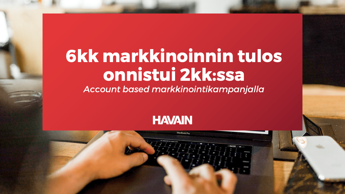 Vuosi 2019 oli meille hyvä. Se oli uuden kokeilemisen ja opitun soveltamisen vuosi...

Yhdistimme myynnin ja markkinoinnin toimia käytännössä
✅ itselle
✅ asiakkaille

Lisää tästä voit lukea blogiimme juuri julkaistusta asiakas casen toteutuksestamme
👇bit.ly/2uDA4n3👇