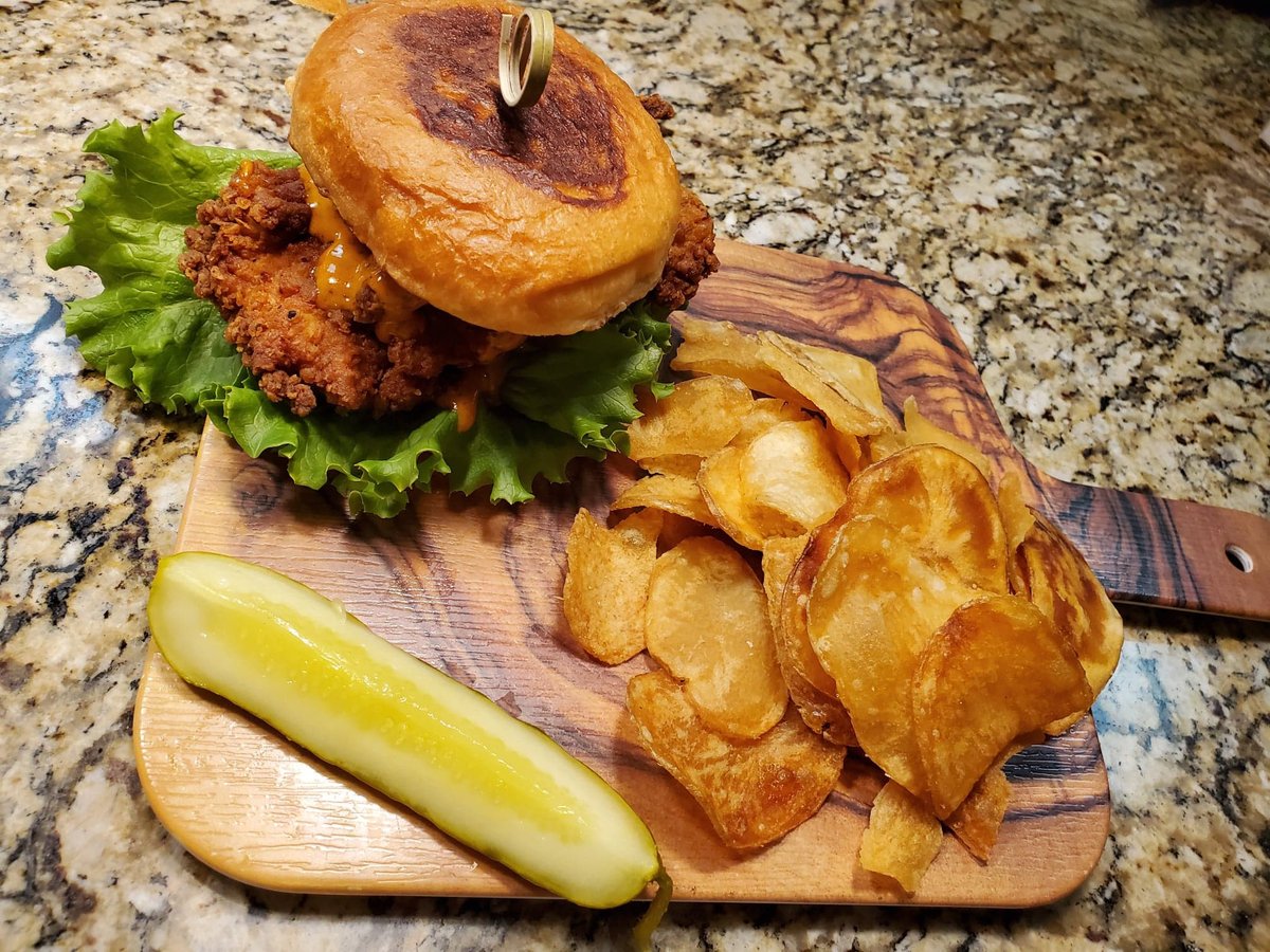zehnders's tweet photo. Introducing, our new Spicy Chicken Sandwich...
Brioche bun, lettuce, a spicy breaded chicken cutlet, dill pickle chips, and a house-made spicy aioli to top it off. Trust us, this is one you're going to want to try! Enjoy!
Available now in Z-Chef's Cafe! #ZCafe https://t.co/wn5fG9r5BH