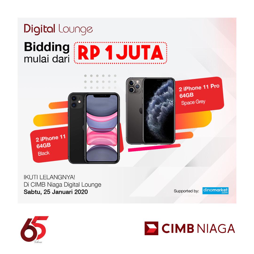Cimb Niaga On Twitter Yuk Buka Tabungan Di Cimb Niaga Digital Lounge Terdekat Di Bulan Ini Dapatkan Kesempatan Untuk Ikutan Bidding Iphone 11 11 Pro Mulai Dari Rp1 Jutaan Keren Kan