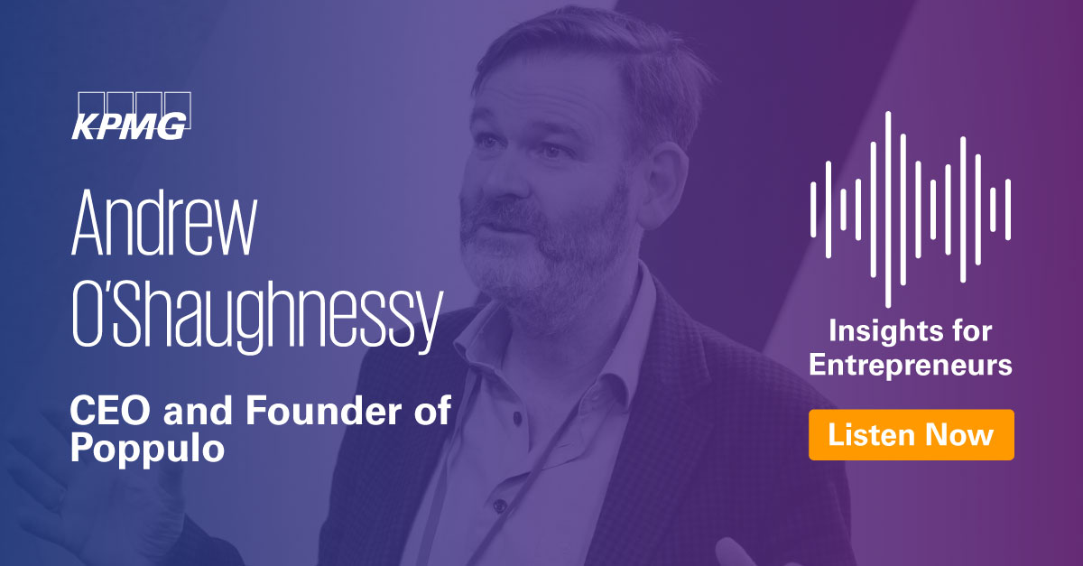 KPMG_Ireland's tweet photo. Andrew O'Shaughnessy, CEO and founder of highly successful software company @PoppuloSays, on how good internal comms software leads to improved business performance #InsightsForEntrepreneurs #Poppulo ๐ง
https://t.co/comqac50Vt https://t.co/RjwfXitVUC