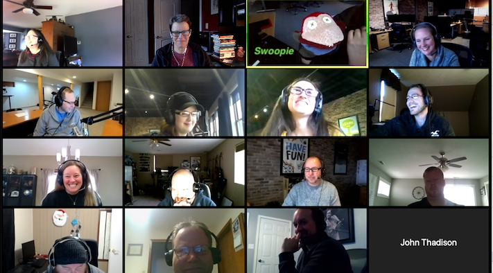 FarReach's tweet photo. We had a special guest run standup this morning. Say hello to Swoopie the sock puppet! Btw, she crushed it. :-) #standupfun #whateverittakestowakepeopleup #frcv10 #havefun https://t.co/Gd1nw7JUQT
