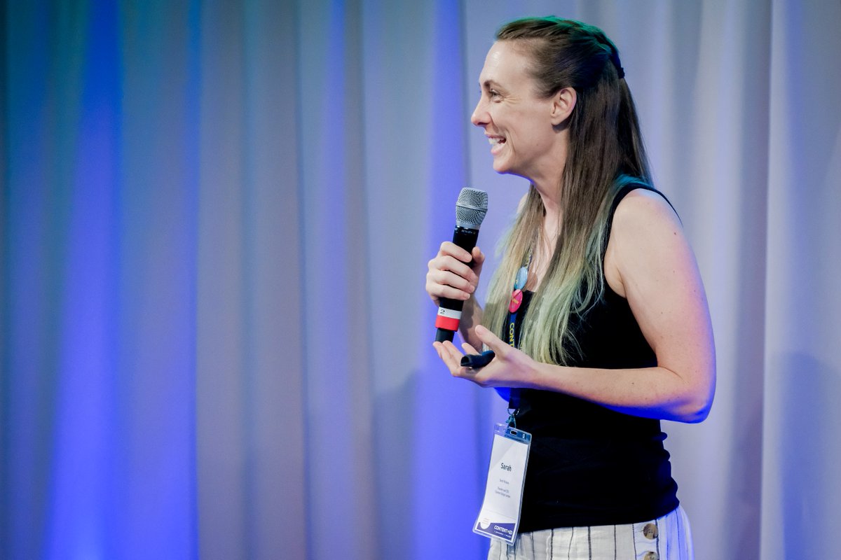 Sarah Richards speaking at ContentEd 2019.