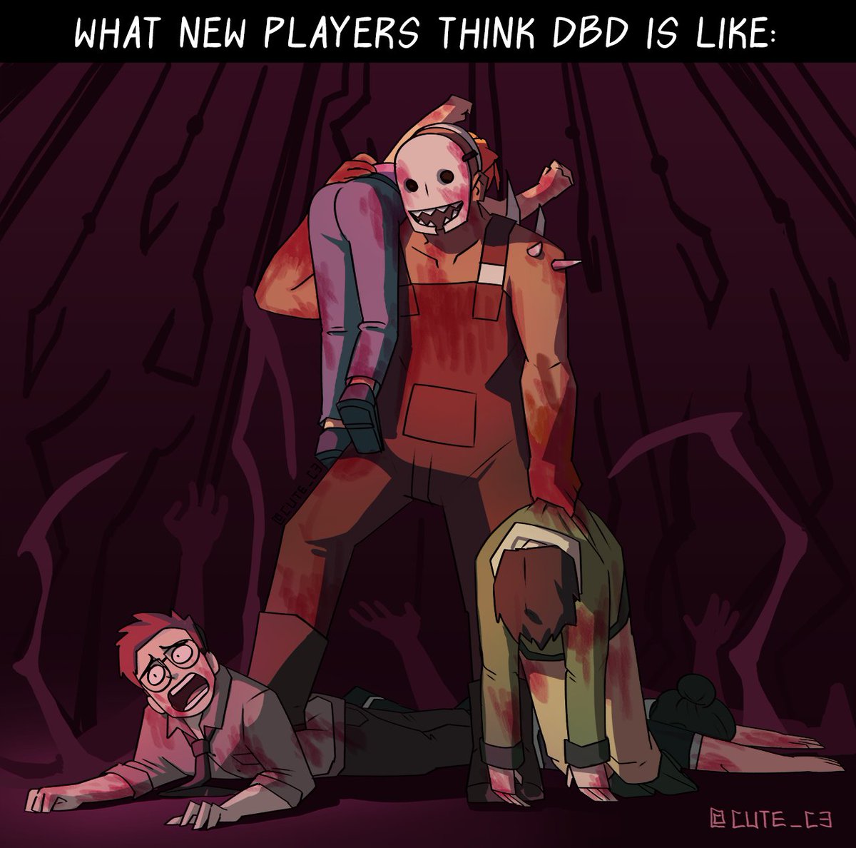 Cute_C3's tweet photo. Expectation VS Reality
Art by @Cute_C3 

#DeadbyDaylight #dbdmemes #dbdtrapper #dwightfairfeild #Evanmacmillan #DBD #DbDMobile #DBDFanart #DBD https://t.co/QqoM9I17Pk