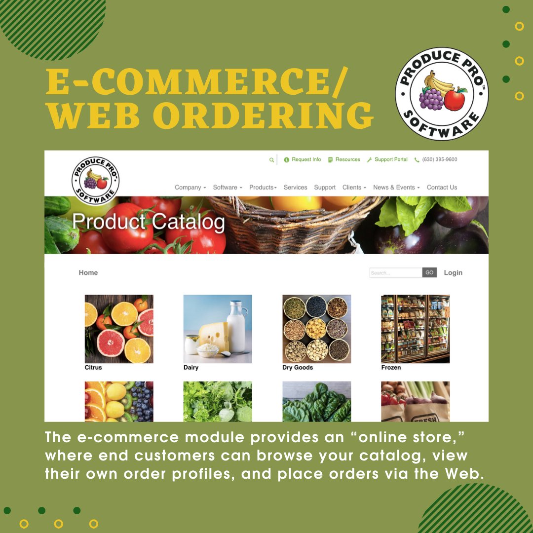 producepro's tweet photo. The e-commerce module provides an "online store" for end customers, runs fully on Produce Pro data and communicates automatically with the core system. #ppro #ecommerce #webordering #additionalsolution #productshowcase https://t.co/mdTpt4MIi1
