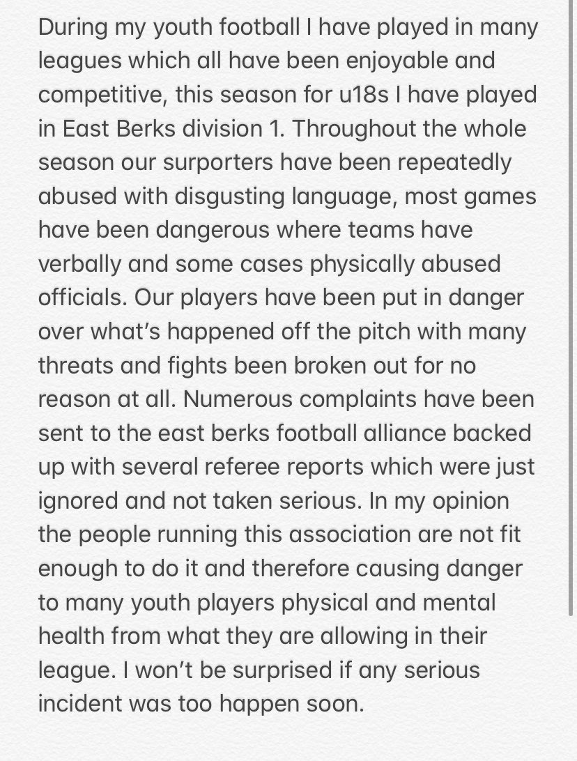 TWoodisse's tweet photo. Statement about my experience playing east berks football this season please read. https://t.co/TuaCPGzotA