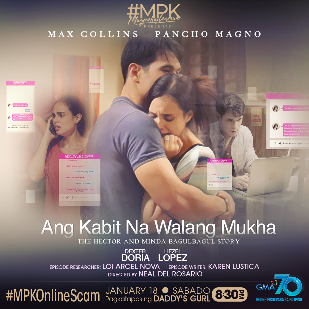 MPKGMA's tweet photo. Panoorin natin ang totoong kuwento nina Hector at Minda โ ang mag-asawang niloko ng isang online professional scammer. Ngayong Sabado na sa #MPK! #MPKOnlineScam https://t.co/aZqIHDRrrk