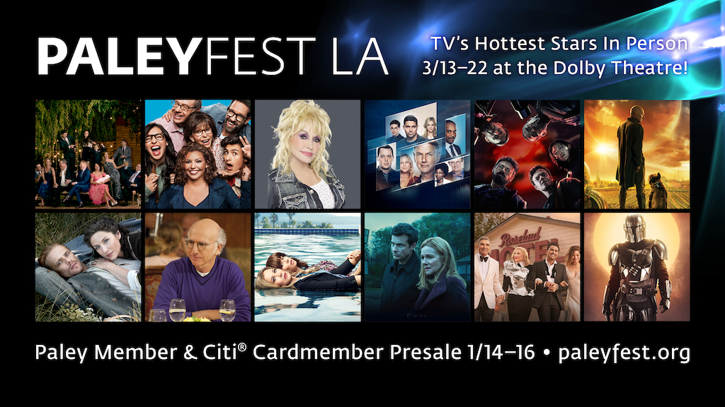 paleycenter's tweet photo. The #PaleyFestLA 2020 lineup is here! Mar 13-22 at the @DolbyTheatre join the casts of @TheMandalorian, @OneDayAtATime, #Ozark, @DeadToMe and more! @Citibank cardholders and @PaleyCenter preferred members get early access to tickets starting NOW. https://t.co/16AiA5DEwM https://t.co/Vxf2unk3u7
