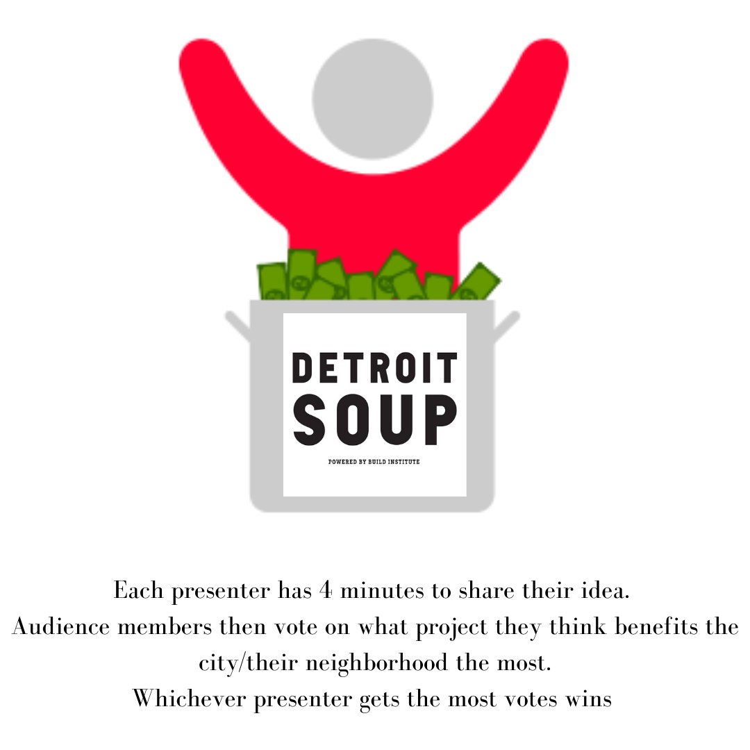 DetroitSOUP's tweet photo. This is how our dinners work. https://t.co/LPpfUWG4UW