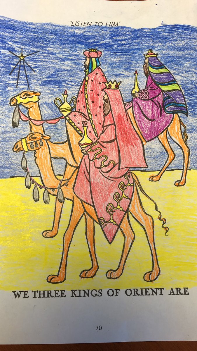 A kindergartener just colored this for our KofC coloring contest ! Wow! #jp2schools