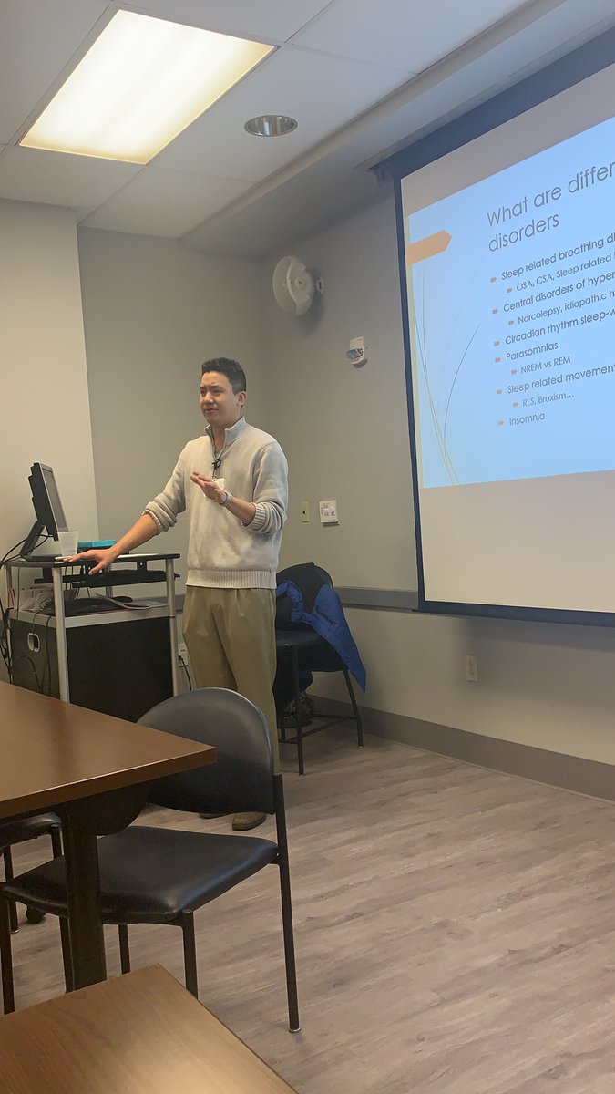 cwruim's tweet photo. Talking sleep with the sleep fellow, Dr. Eric Yeh, no zzzzs in the room #cwruim #sleepmedicine #morezslessdisease https://t.co/98xiBuq5Nb