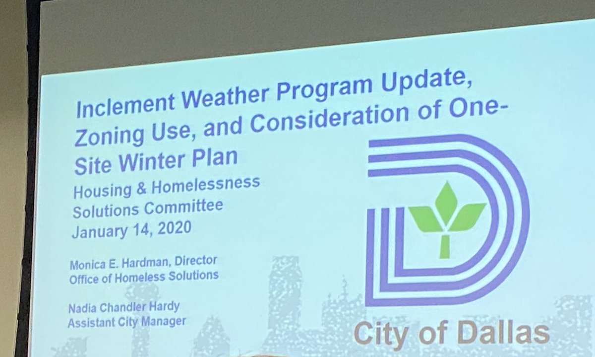 Representing @DtownDallasInc at @CityOfDallas Housing & Homeless Solutions Council Committee Meeting #partnerships #COC #housingpolicy #inclementweather #BetterTogether