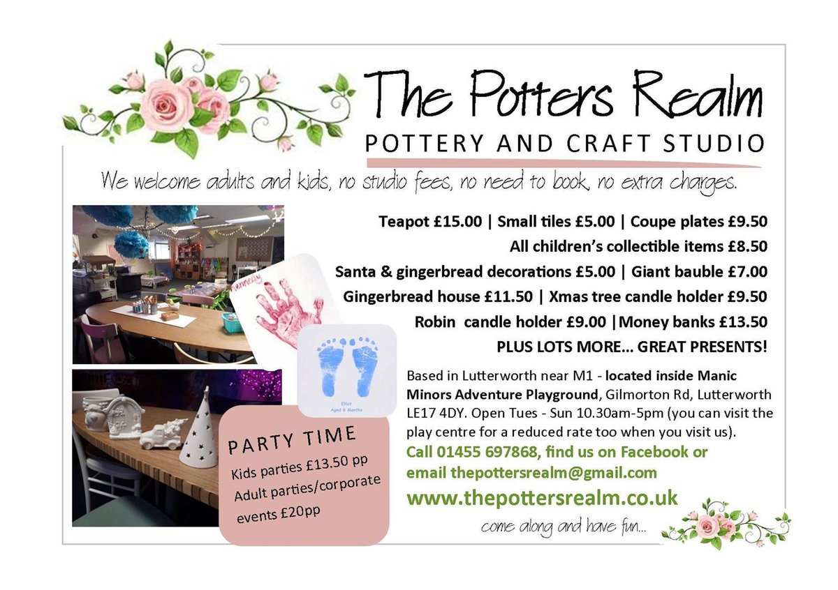 allsortsmag's tweet photo. Welcome to The Potters Realm a fantastical, creative, amazing space where you and the family can visit to make and create gorgeous ceramics and lots more!

https://t.co/WUpUlAud3q https://t.co/nZBVUEGTAs
