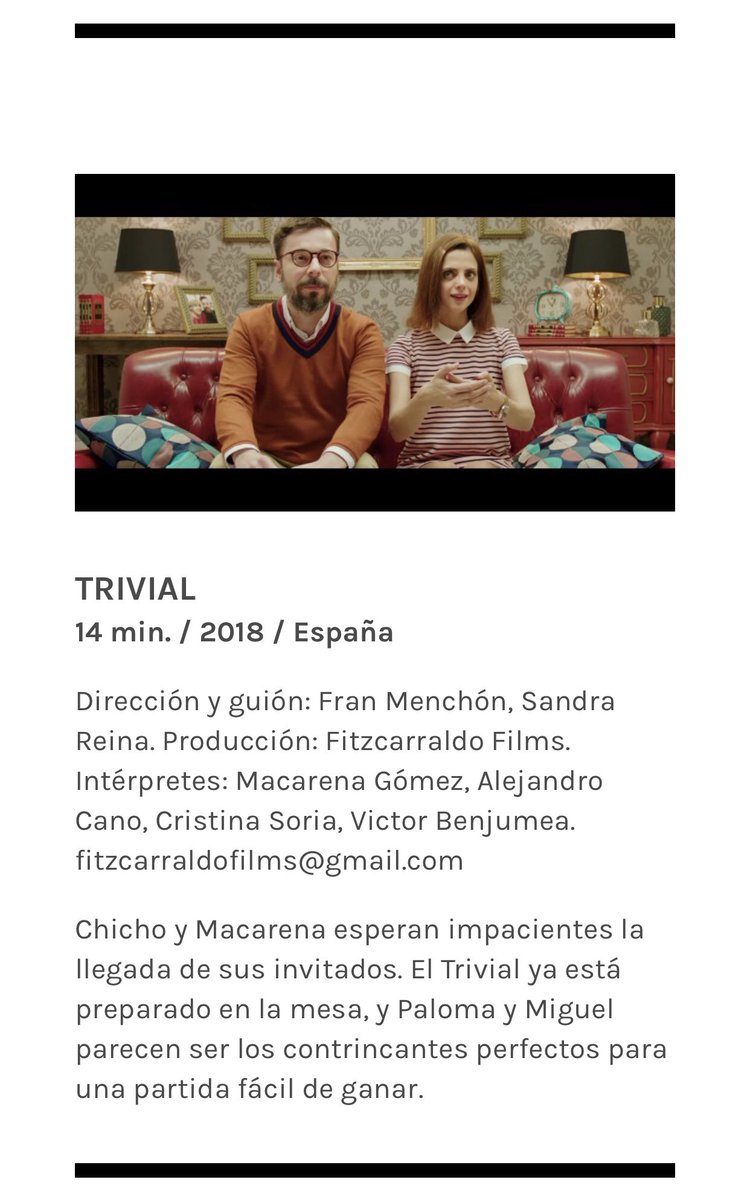 CortoTrivial's tweet photo. “TRIVIAL” seleccionado en la XXI Muestra Internacional de Cortometraje de la Bahía de Pasaia, IKUSKA 2019!!!👏👏👏🤘

https://t.co/5WnzmCXIrj

#cine #cortometraje #ikuska2019 #festivaldecortometrajes #trivialcorto #bahiadepasaia #humor #comedia https://t.co/iheww3LW12