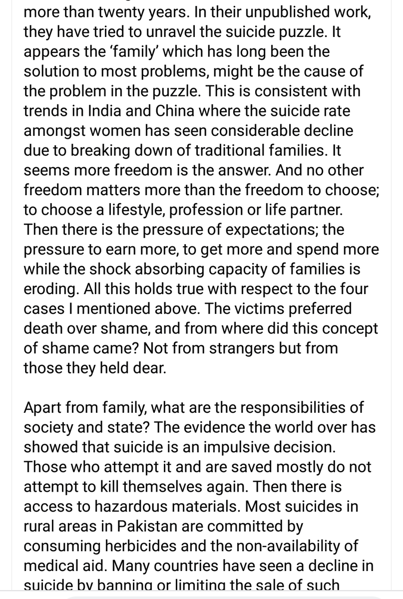 UmarRiazOficial's tweet photo. The suicide of young officer &amp; colleague is both shocking &amp; eye opening.  I have been thinking about the issue for some time &amp; wrote a piece in The Friday Times. I am reprdoucing the text below to create awareness about the gravity of suicides, the deaths that can be avoidable https://t.co/Tc7bdZFJQq