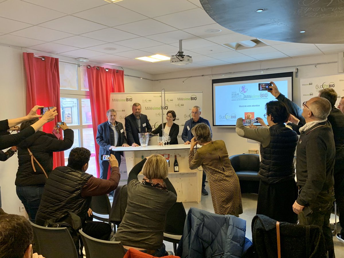 27e édition du Mondial du vin biologique : J-13 ! À l’occasion de sa conférence de presse à Montpellier, 
#millesimebio a dévoilé ce matin les nouveautés 2020 du salon. L’innovation digitale prend toute sa place et se met « au service de l’agriculture de demain » #vin #bio