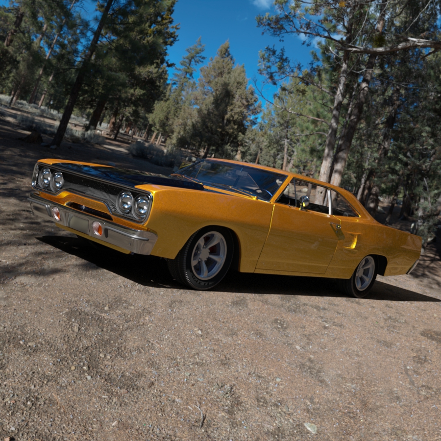 JigSaw_73's tweet photo. finally finished my #3DModel of a 1970 Plymouth Roadrunner! #b3d #Blender3d Blender 2.81 and rendered in @daz3d Daz Studio 4.12 #3dart #3dartist https://t.co/98XOG9TiSs