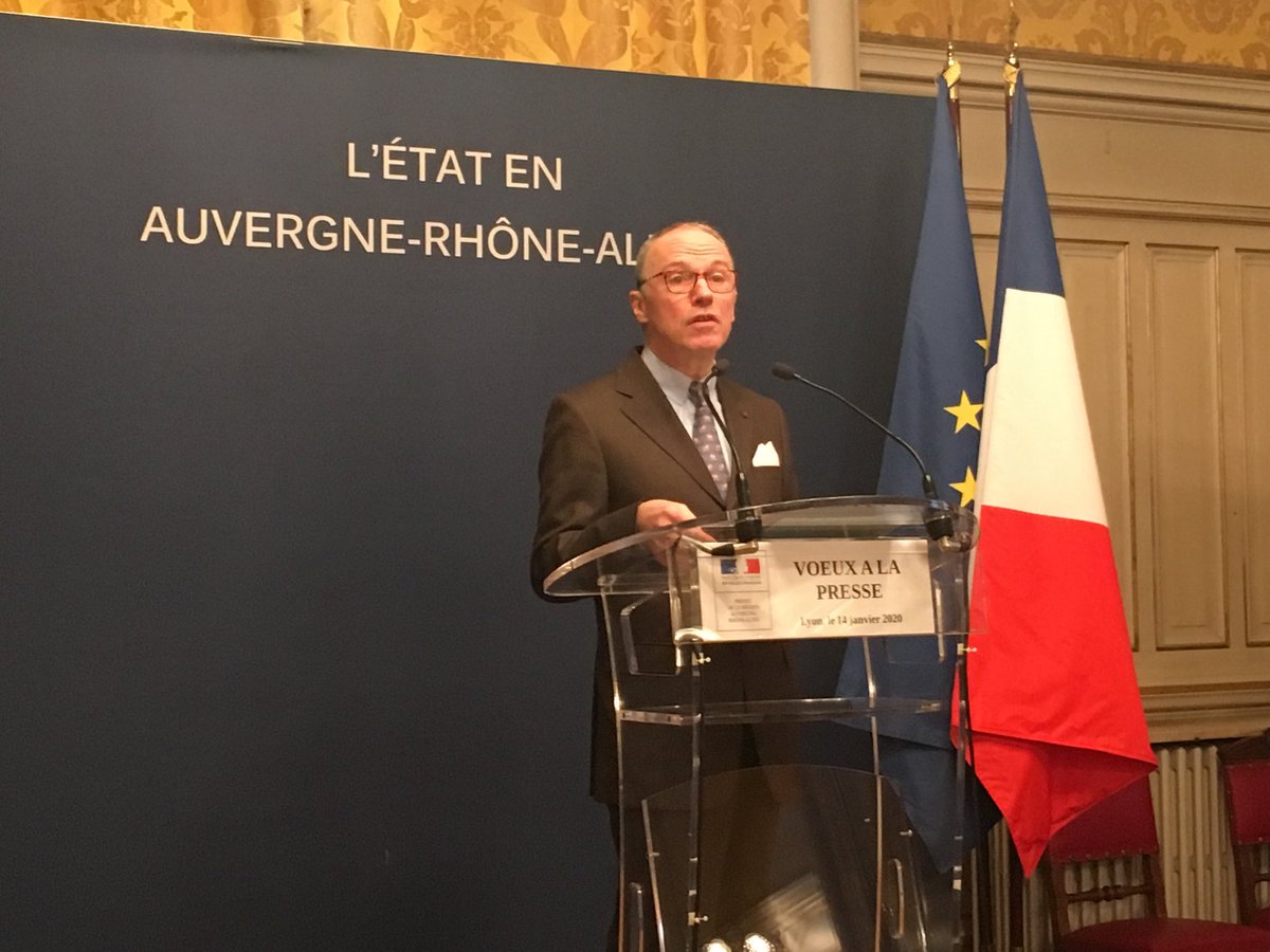 michelgodet's tweet photo. ⁦@prefetrhone⁩ #LYON #vœux du #préfet Pascal  #mailhos à la #presse https://t.co/5L31JsaBvG