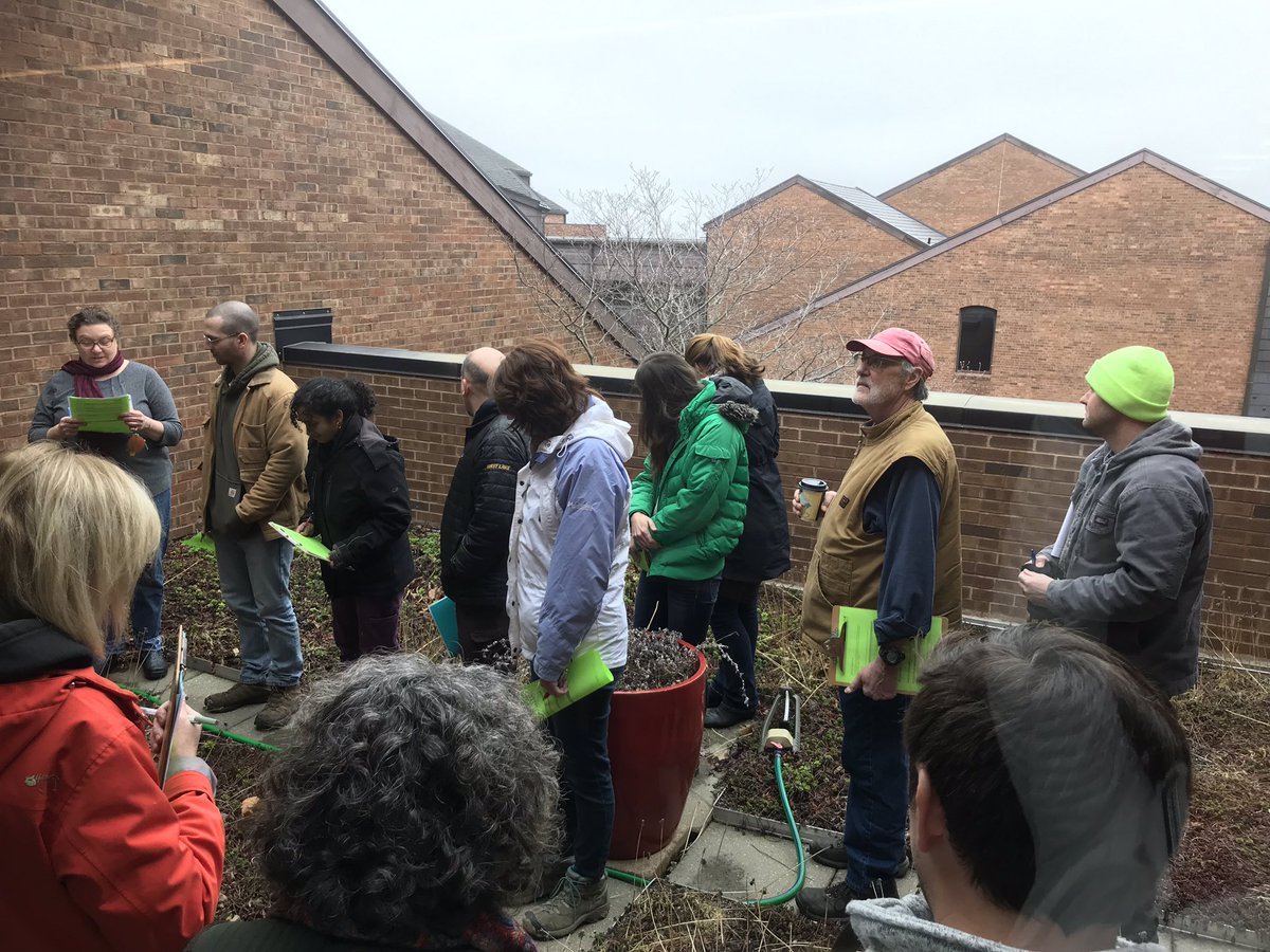 elianabrown5's tweet photo. My co-trainer, Heidi Leuszler leading @parklandcollege library #greenroof tour during this week’s #NGICP training. https://t.co/AHQhN7PwUP