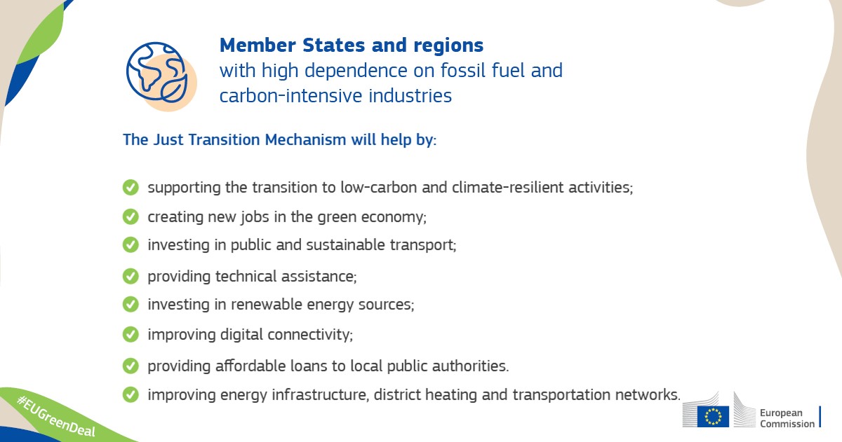 European Commission A Twitteren We Must Show Solidarity With The Most Affected Regions In Europe To Make Sure The Eugreendeal Has A Chance To Become A Reality See How The Just Transition Mechanism Will Assist Them T Co 6xmjegsske