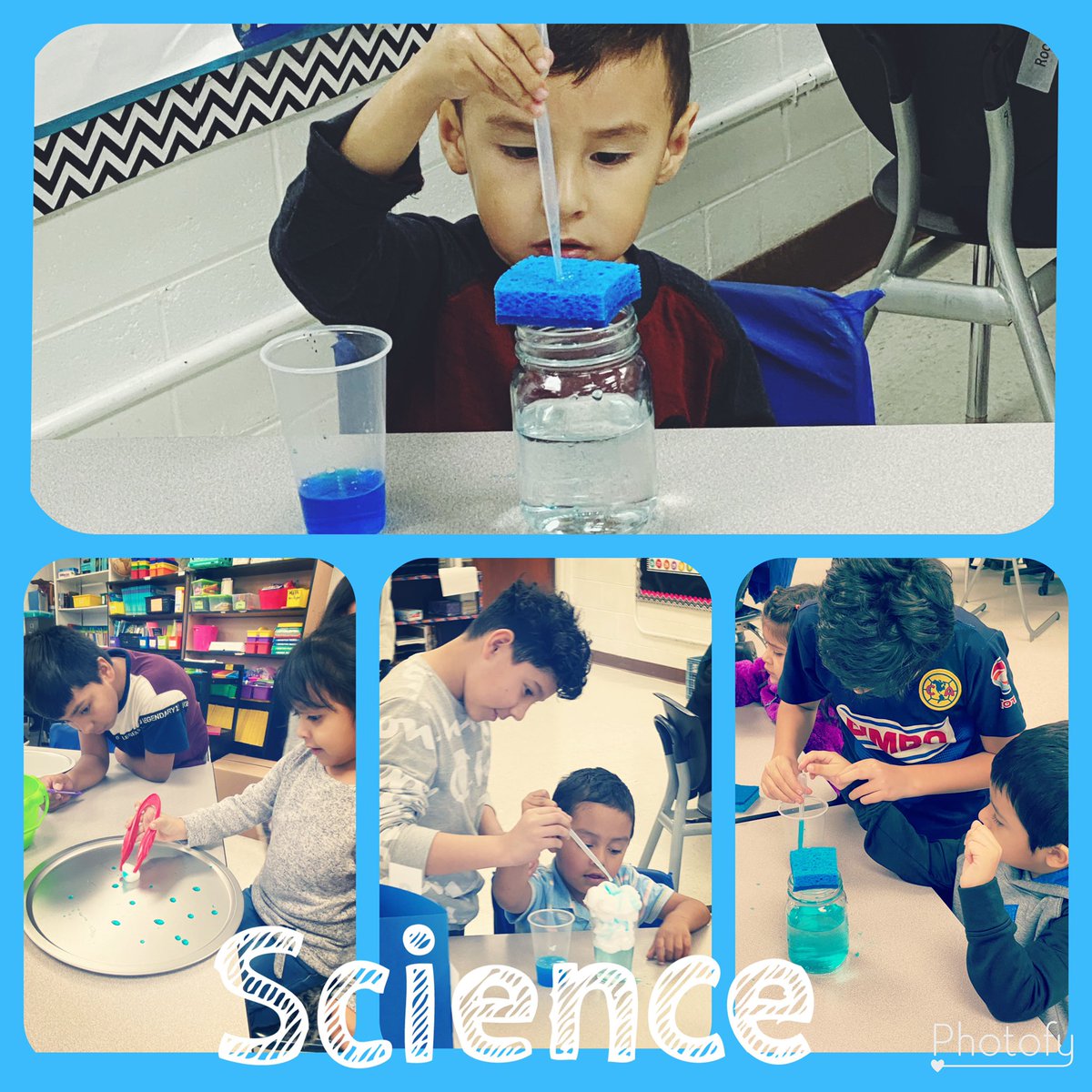 S.T.E.M. Buddies - We love having our little learners from Washington visit our classroom every month! We shared our knowledge of precipitation! #Harvardrising #CUSD50 #STEMbuddies #Watercycle