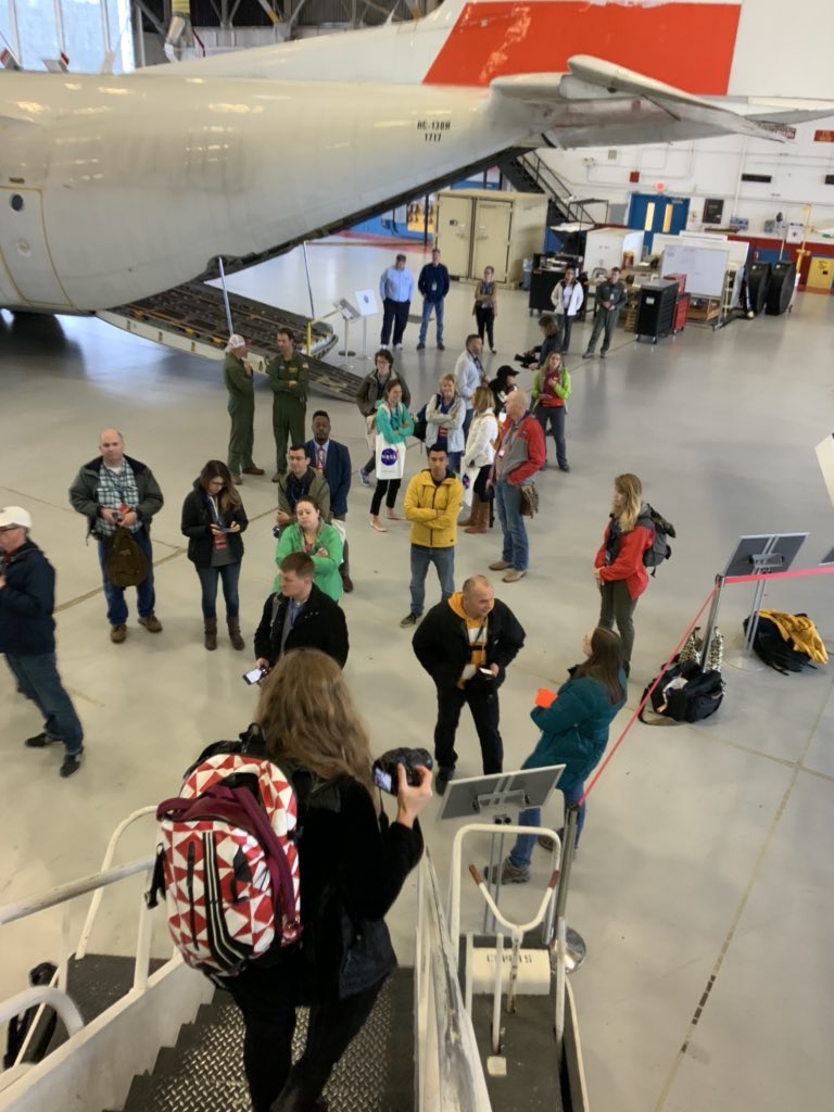 JMinTN's tweet photo. @NASA_Wallops aircraft tour. P-3 aircraft to be used in #IMPACTS snow research on easy coast. @NASASocial @MCScommunicates https://t.co/pTDpW3DjPw