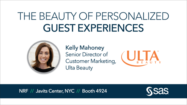 fecramsey's tweet photo. Today! From 1–3 p.m., join @ultabeauty to hear how they create long-term brand advocates. Just stop by the SAS Booth 4924 at #NRF2020 https://t.co/oWyYsaxXhO https://t.co/zv4u3Bf5U4