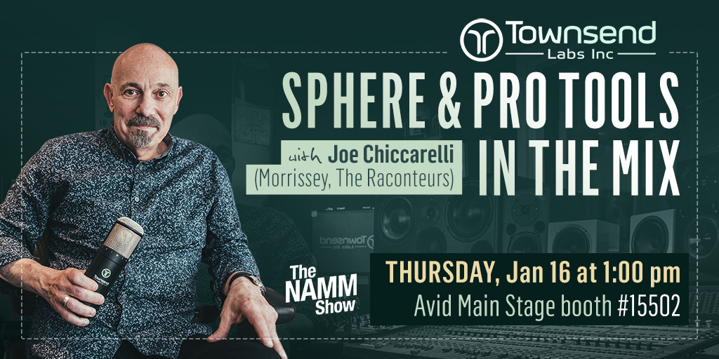 townsendlabs's tweet image. Join us at the @AvidProTools booth #15502 at 1:00 pm this Thursday at #nammshow to find out why Grammy-winning producer/engineer @artfitpro (Morrissey, Beck, The Raconteurs) calls the #SphereL22 with #aaxdsp a &quot;great mixing tool&quot;.⁠ 🔗 See details at bit.ly/2RlaBpS
⁠